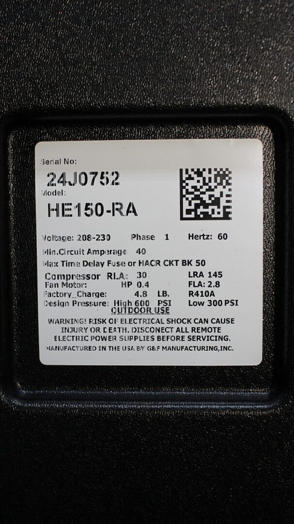 GulfStream HE150 RA <br><h3>Pool & Spa Pool Heater; 142,000 BTU Electric Heat Pump</h3> - Image 9